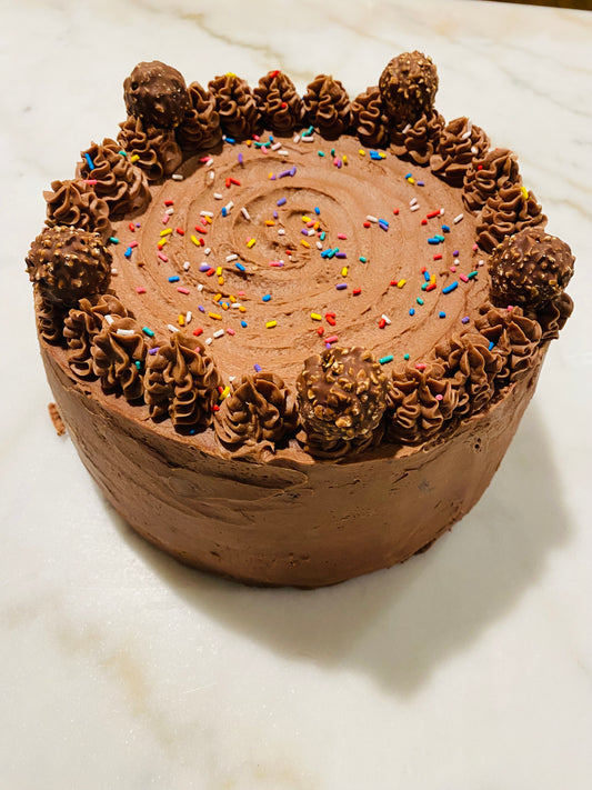 Chocolate cake with Ferrero Rocher